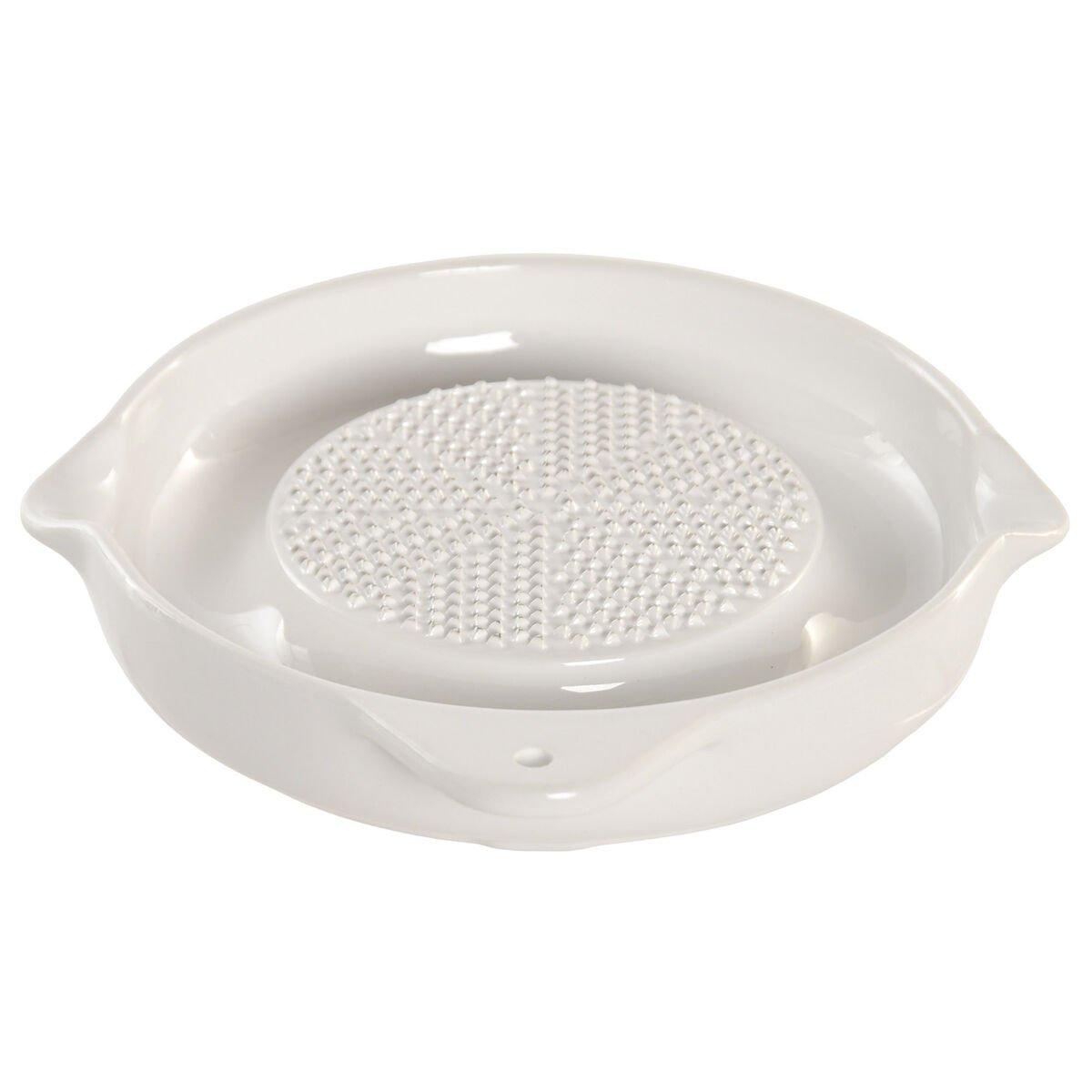 Rallador Home ESPRIT Blanco Porcelana 18,3 X 18,3 X 3,4 CM