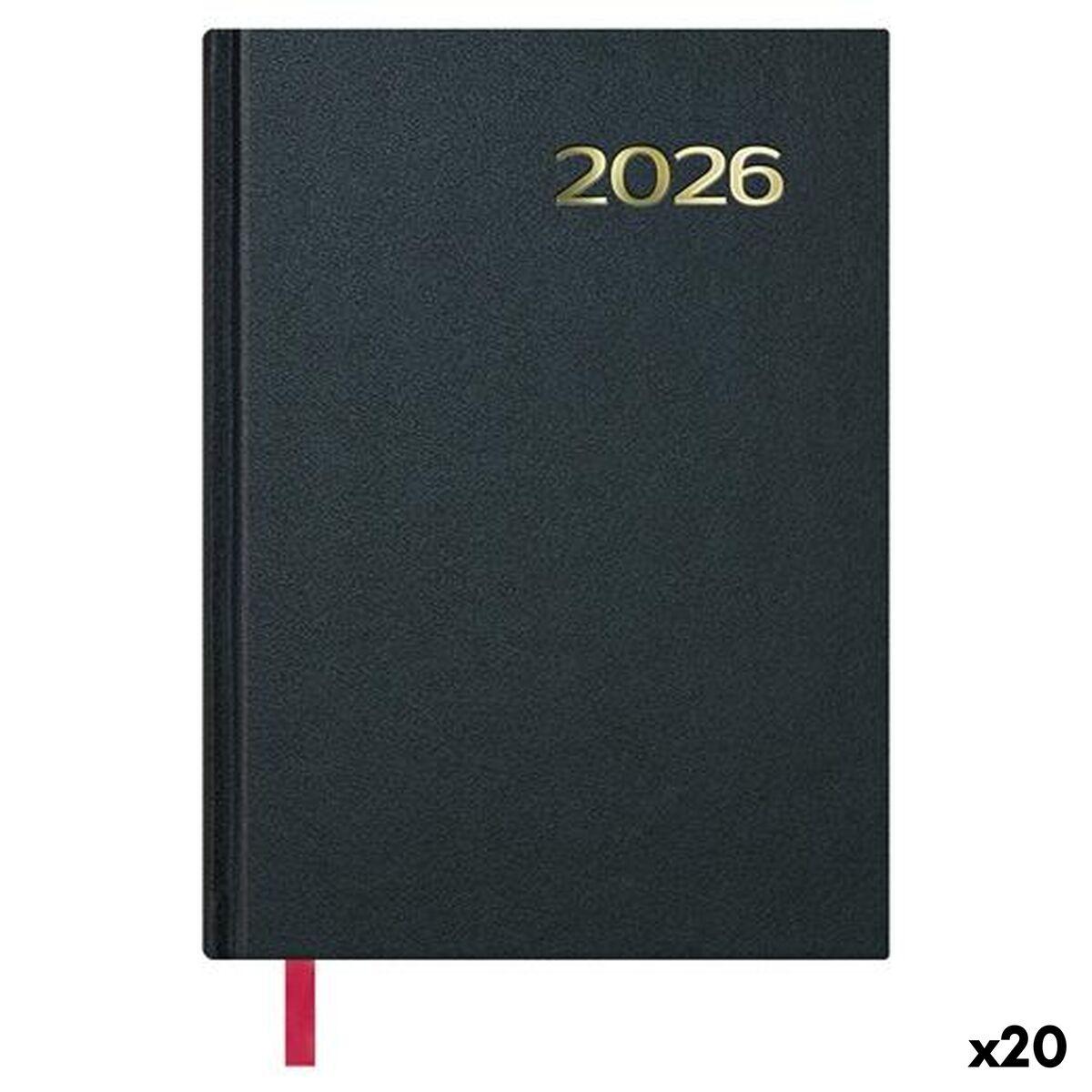 Agenda DOHE SÍNTEX Negro 14 x 20 cm 2026 (20 Unidades)