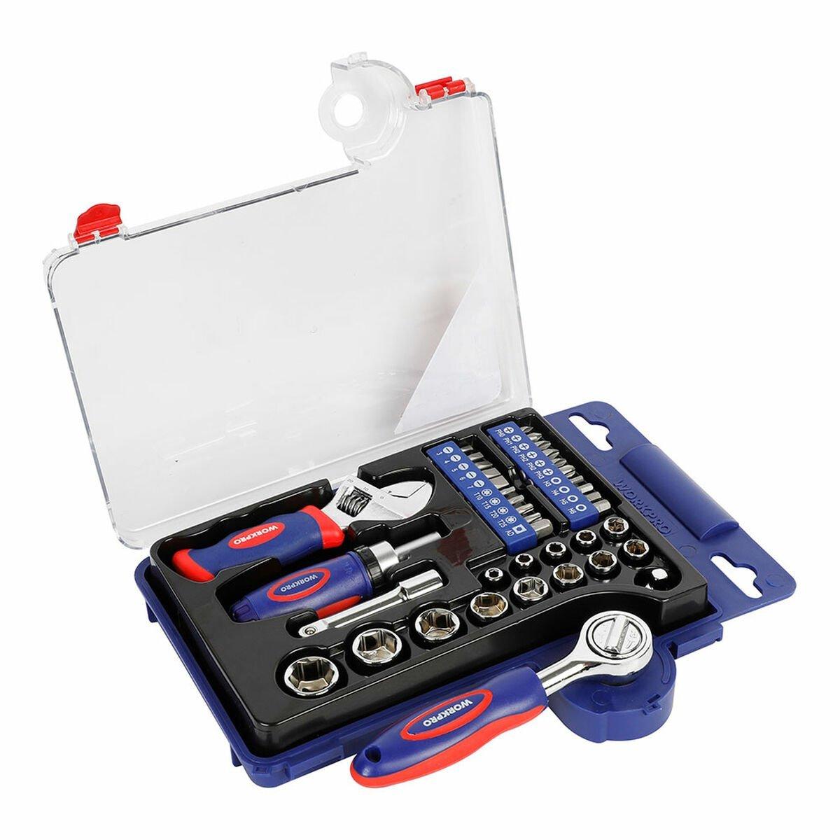 Juego de llaves de vaso Workpro 38 Piezas