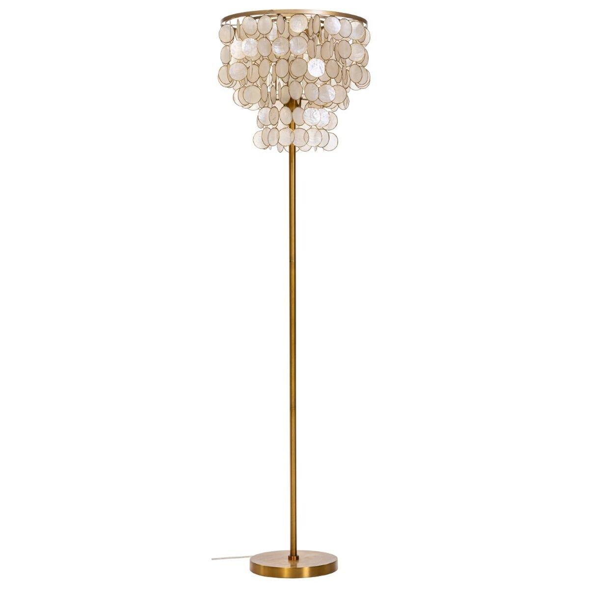 Lámpara de Pie Home ESPRIT Beige Dorado 220 V 40 x 40 x 153 cm