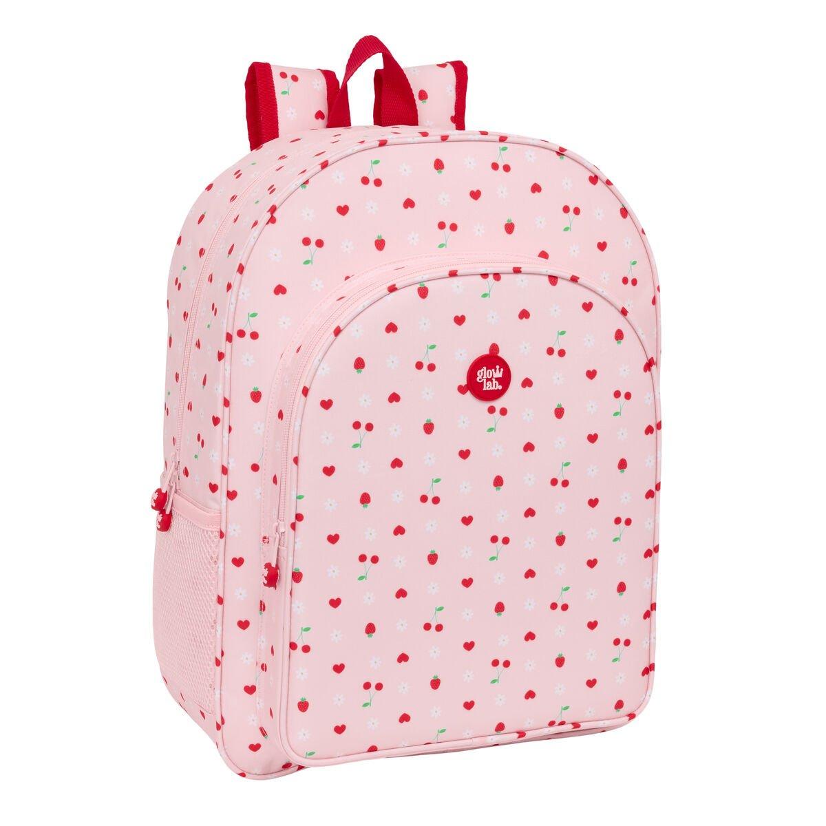 Mochila Escolar Glow Lab Frutitas 33 x 42 x 14 cm