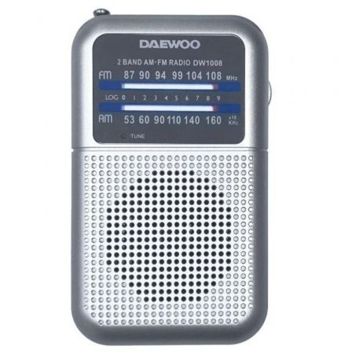 Radio Portátil Daewoo DW1008SL Plateado AM/FM Retro