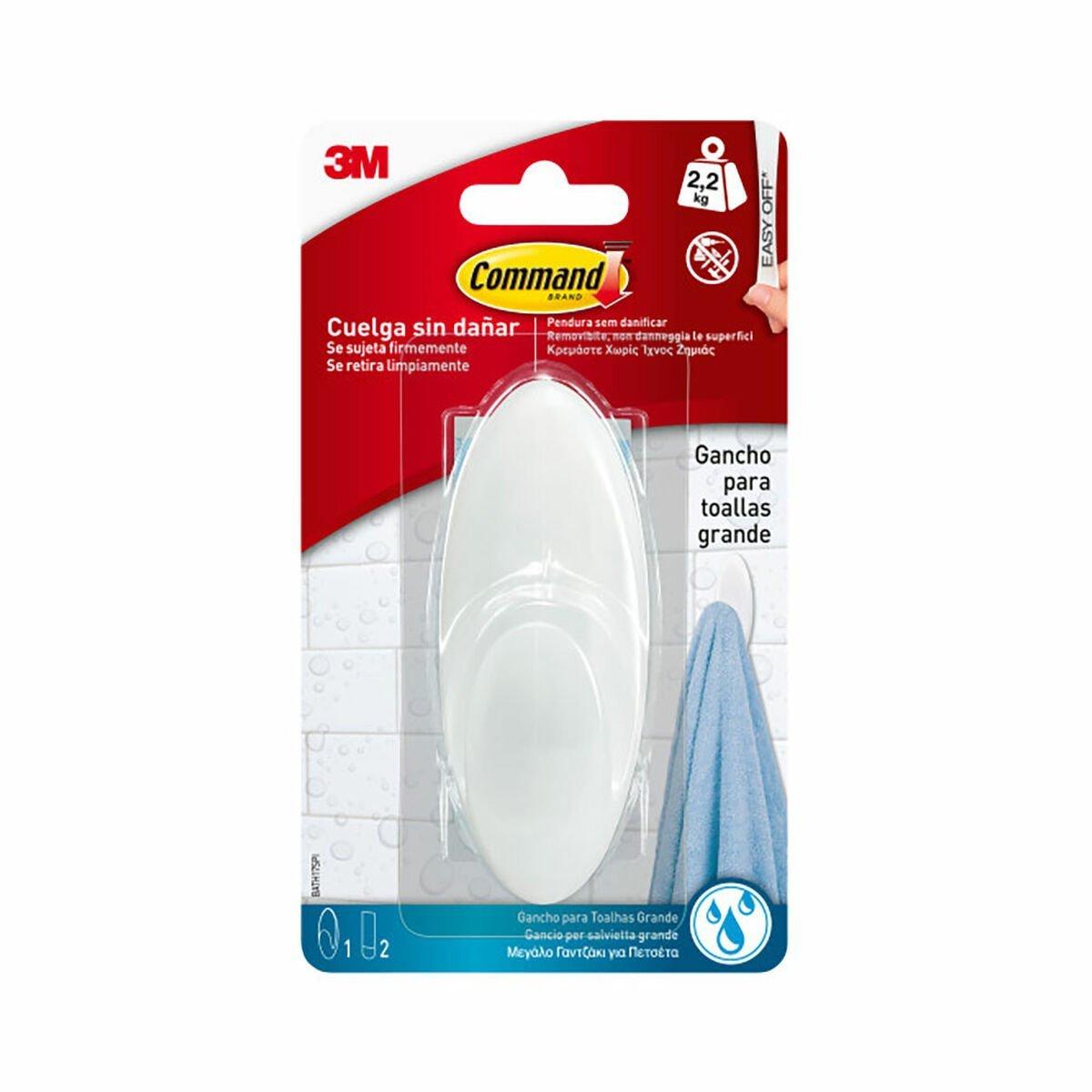Gancho para colgar 3M 2,2 Kg Blanco Plástico (1 unidad)