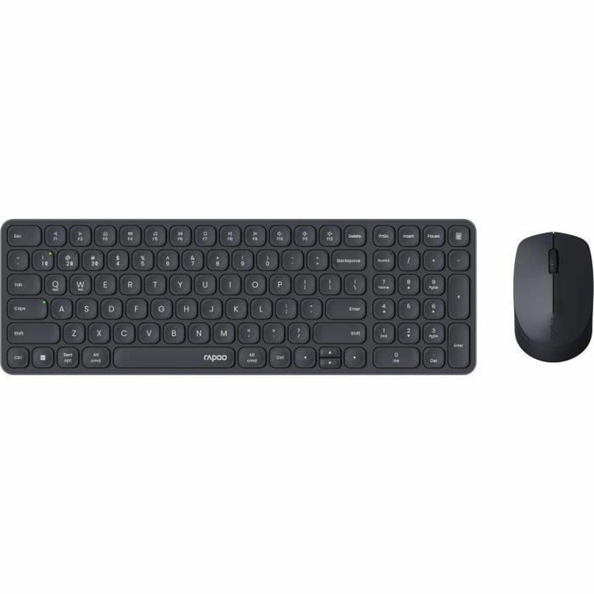 Teclado y Ratón Rapoo 9310M Negro