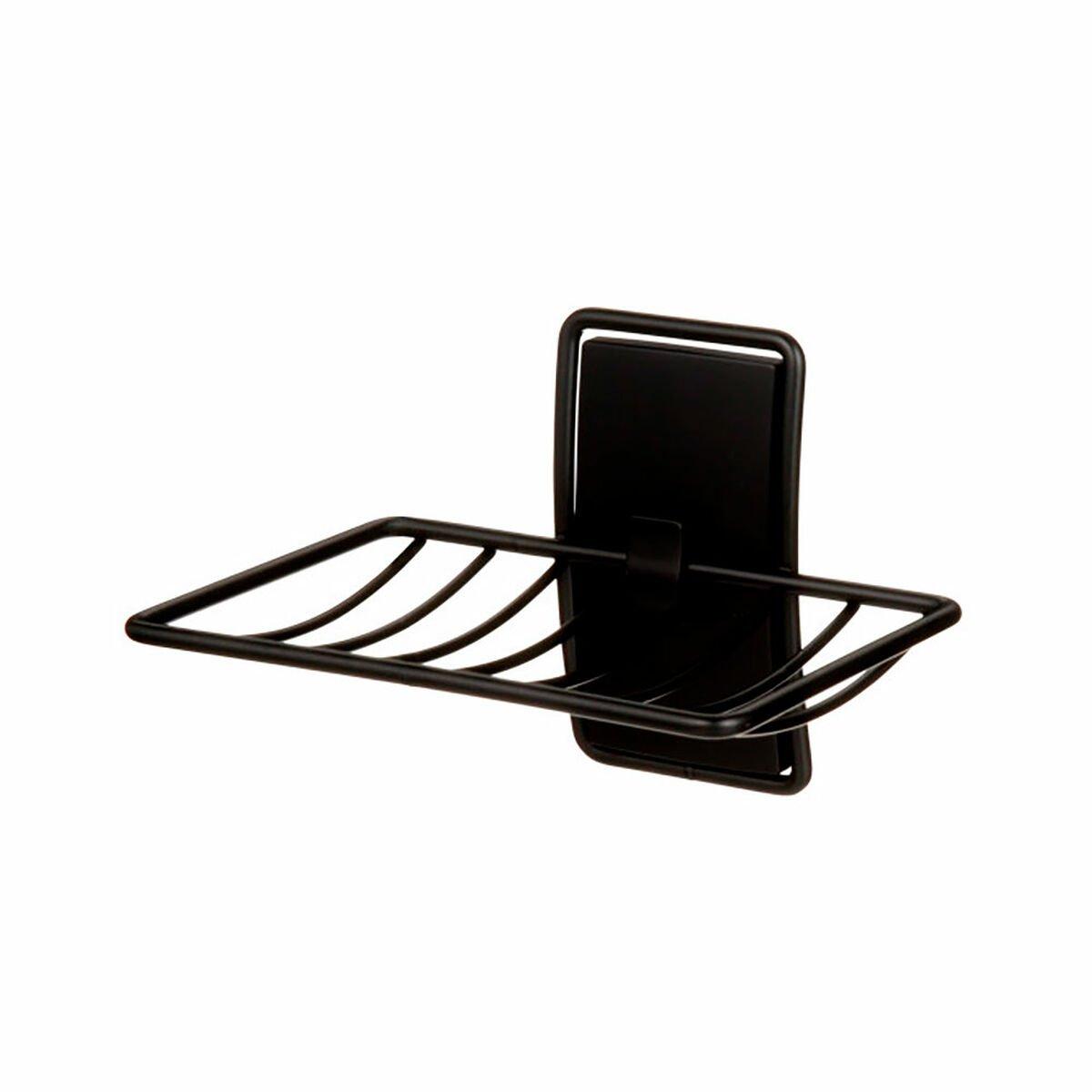 Jabonera Command Negro mate Metal Plástico Mate 3 Piezas