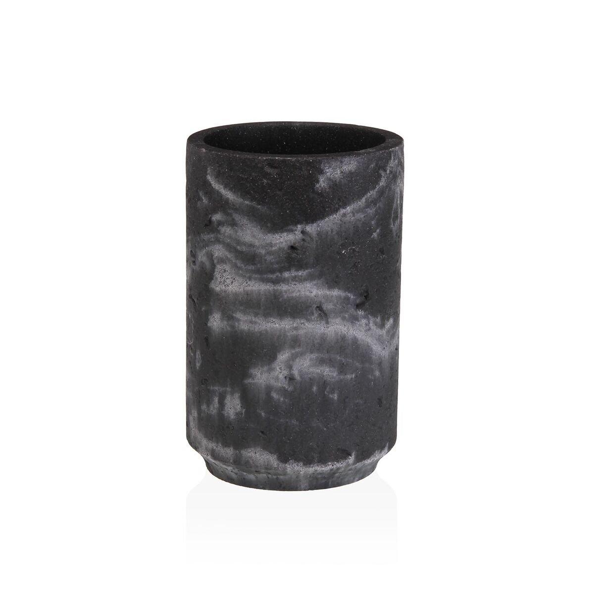 Portacepillos de Dientes Versa Negro Resina 6,9 x 10,2 x 6,9 cm