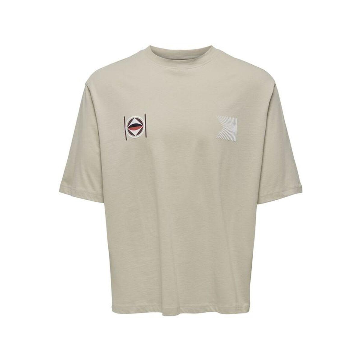 Camiseta de Manga Corta Hombre Only & Sons Onslenny Ovz Element Marrón claro
