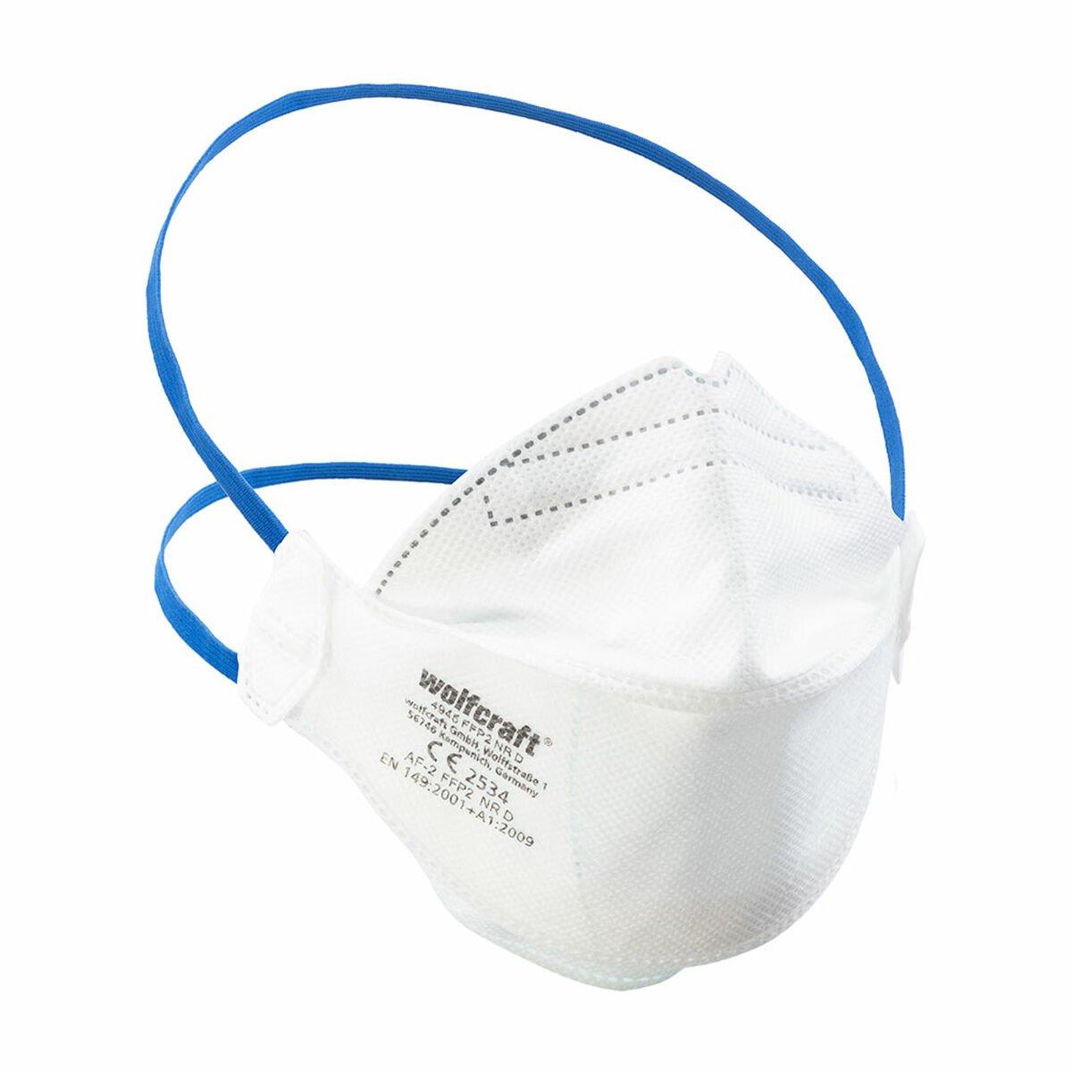 Mascarilla de Protección Respiratoria Wolfcraft 4945000 FFP2 2 Piezas
