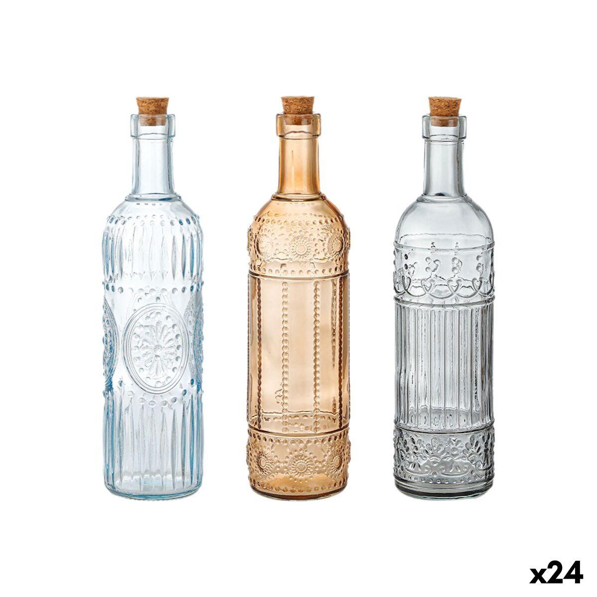 Botella de Cristal La Mediterránea Corcho Vidrio 500 ml (24 Unidades)