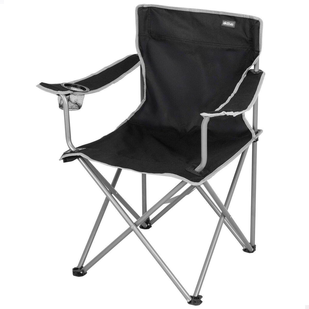 Silla Plegable Aktive Negro 45 x 80 x 45 cm (4 Unidades)