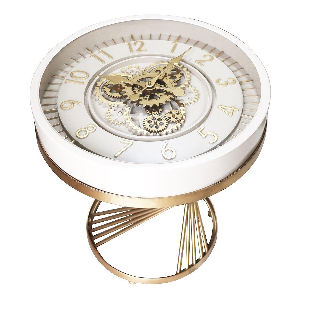 Mesa auxiliar Home ESPRIT Blanco Dorado 50 x 50 x 51 cm