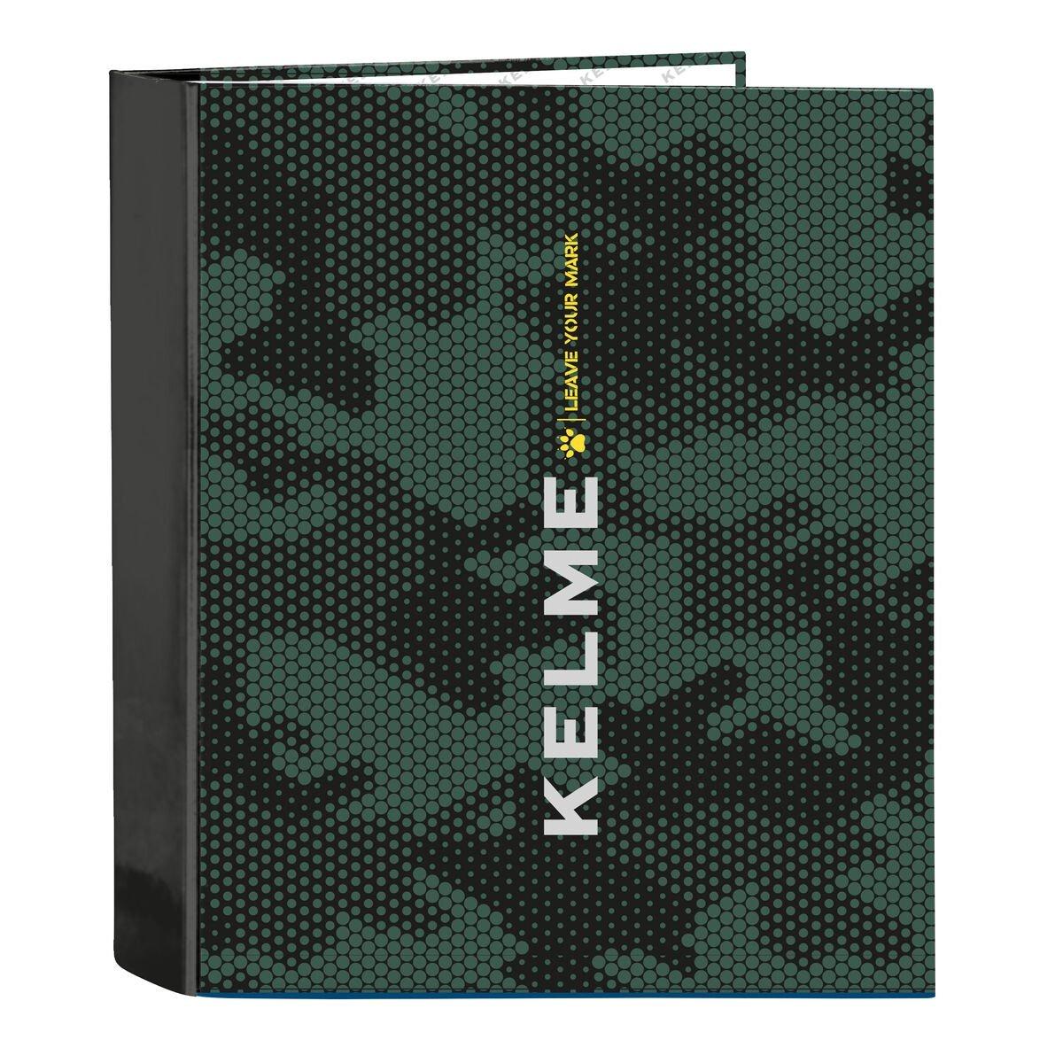 Carpeta de anillas Kelme Camo Negro Verde A4 27 x 33 x 6 cm