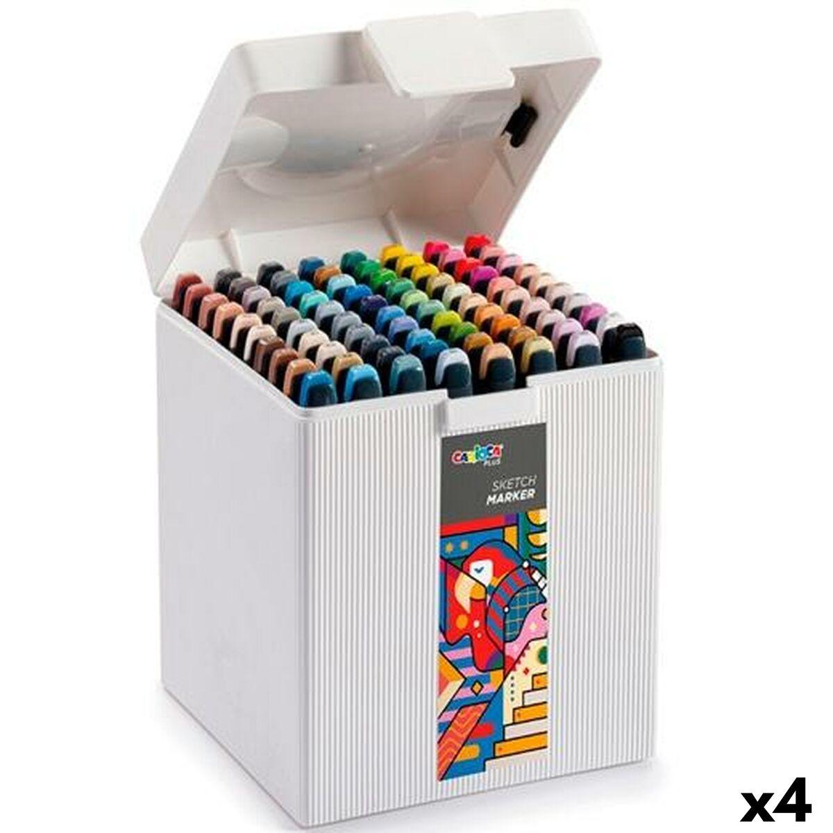 Set de Rotuladores Carioca PLUS SKETCH MARKER Multicolor 80 Piezas (4 Unidades)
