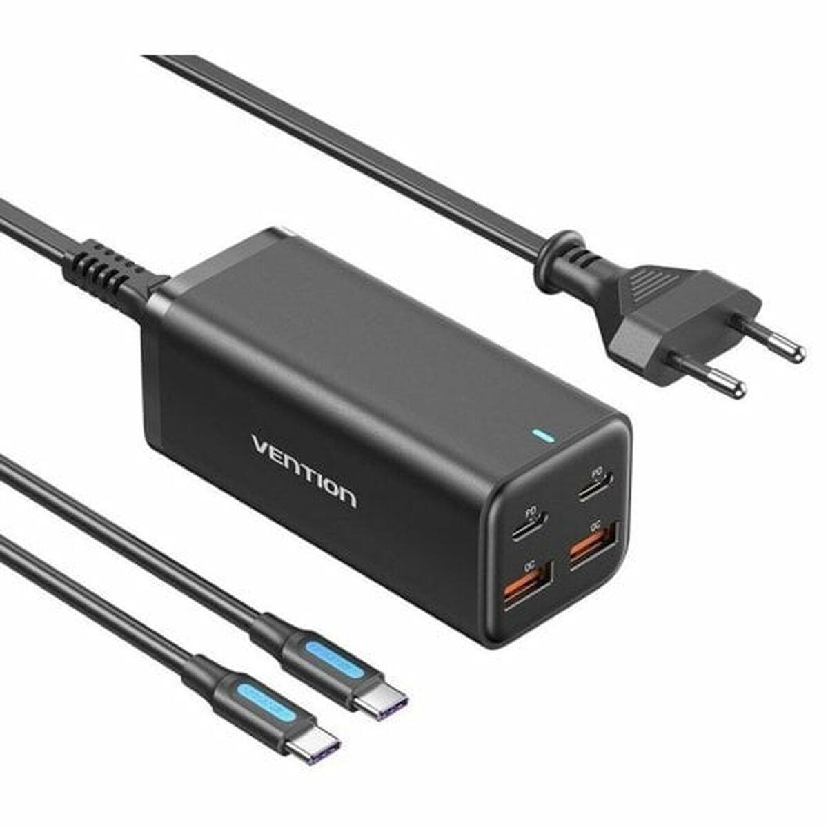 Cargador de Pared Vention FBSBG-EU Negro 100 W