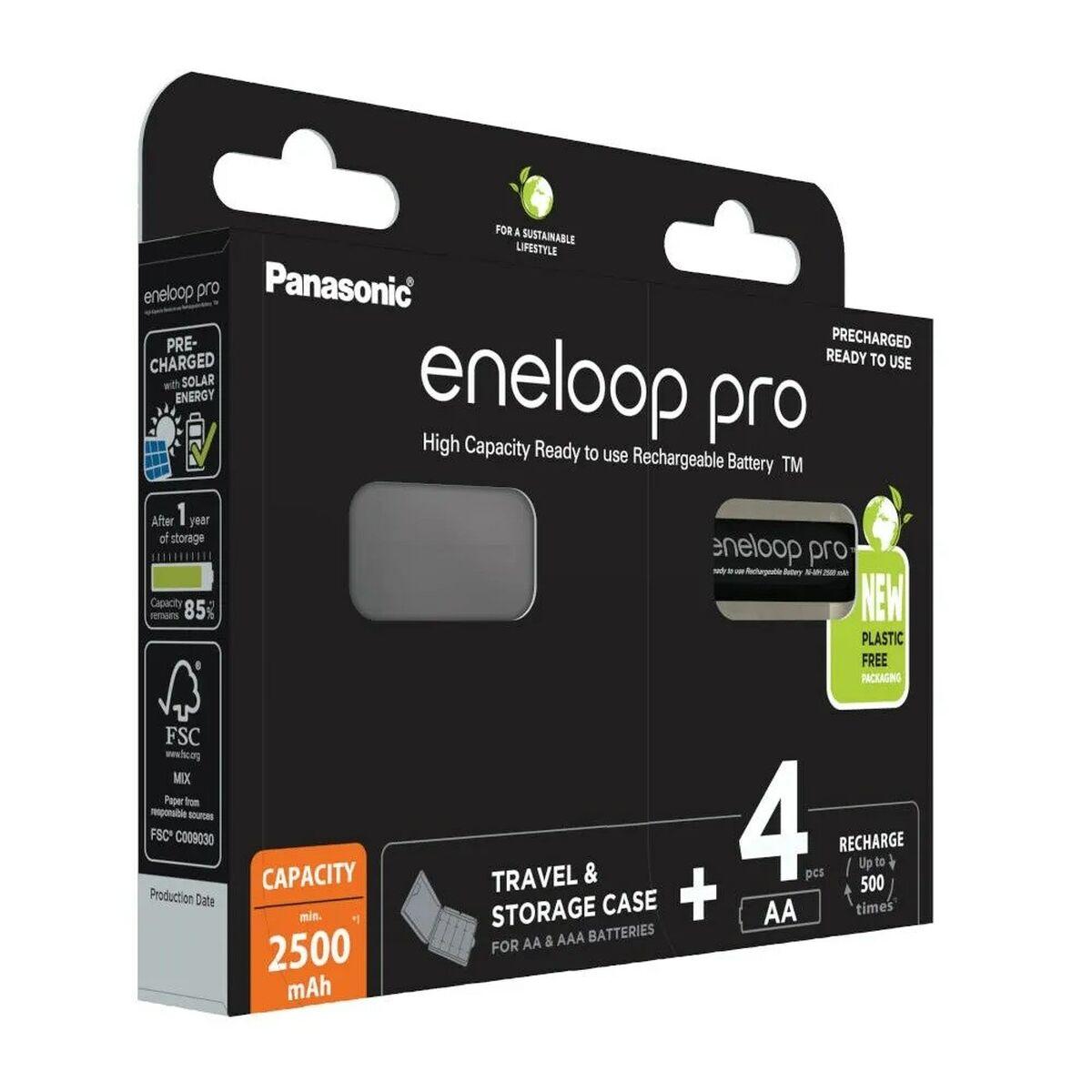 Pilas Recargables Panasonic BK-3HCDE/4CP+CASE