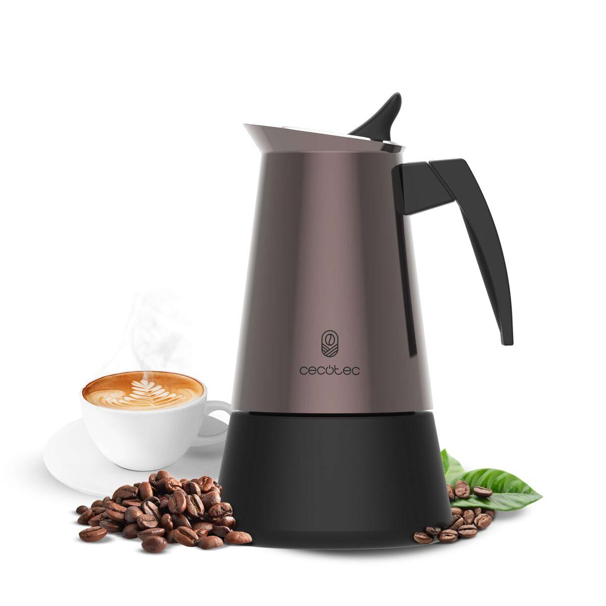 Cecotec Cafetera Italiana acero inoxidable bronce Piccolina 400 Bronze 6 tazas 200 ml