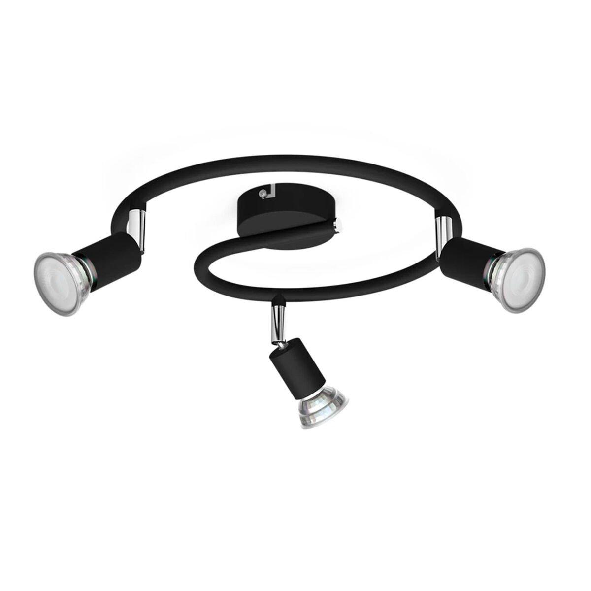 Foco Philips limbali Negro GU10 (3 Unidades)