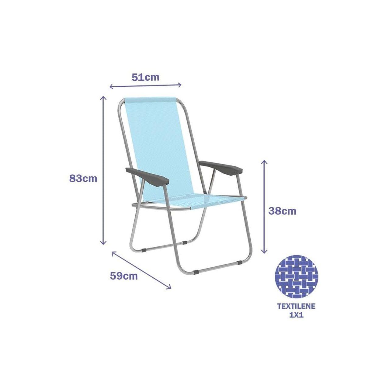 Silla Plegable Marbueno Azul 59 x 83 x 51 cm