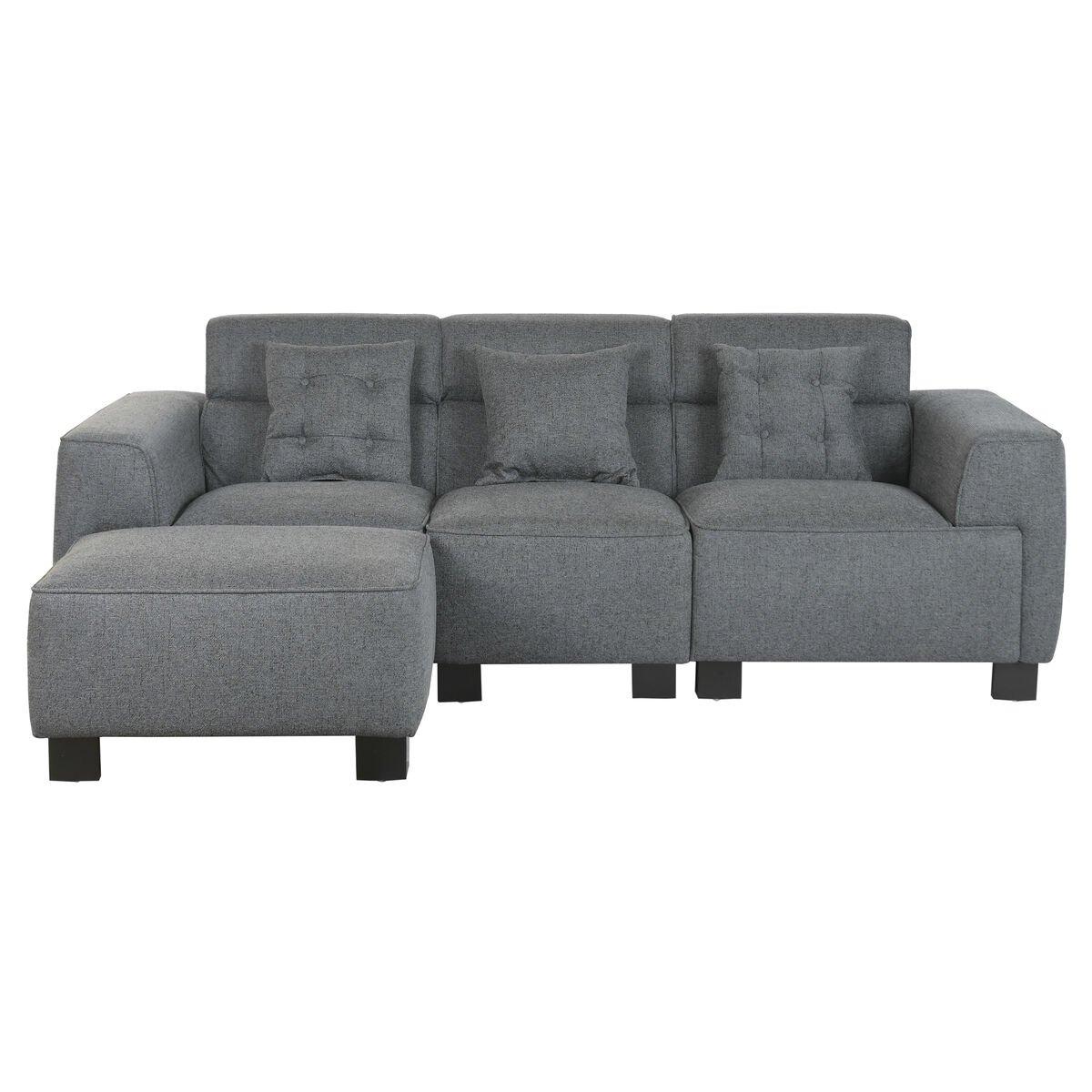Sofá Home ESPRIT Gris oscuro Moderno 231 x 170 x 82 cm