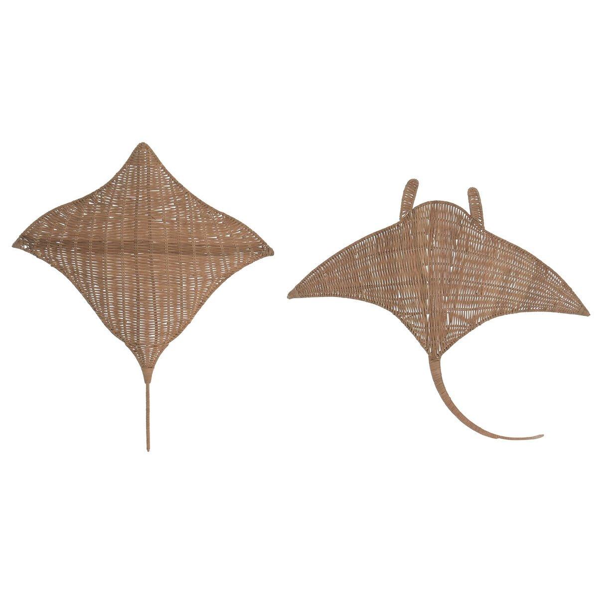 Decoración de Pared Home ESPRIT Natural Mediterráneo (2 Unidades)