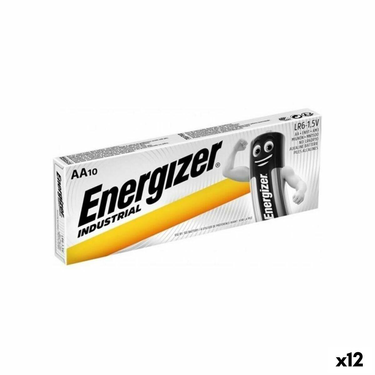 Pilas Alcalinas Energizer 1,5 V AA LR6 (10 Piezas) (12 Unidades)