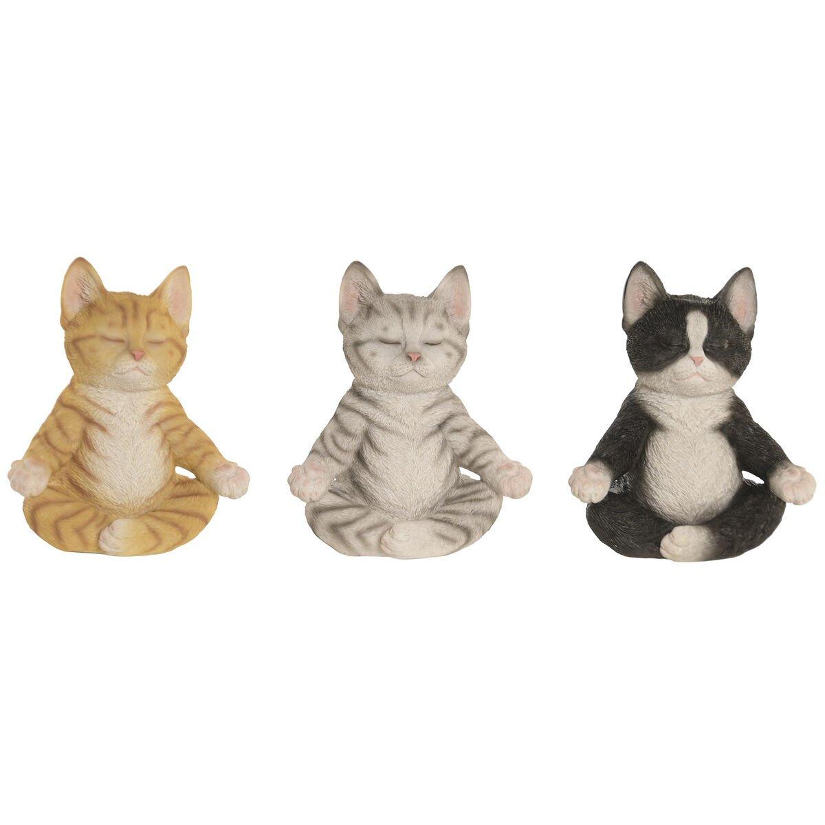 Figura Decorativa Home ESPRIT Multicolor Gatos (3 Unidades)