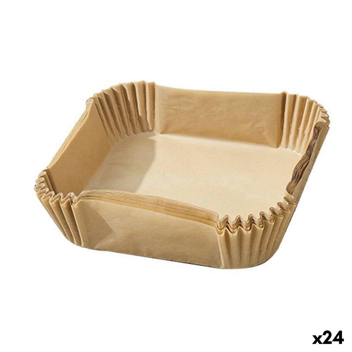 Papel para freidora de aire Algon Ø 16 cm Marrón 35 Piezas (24 Unidades)