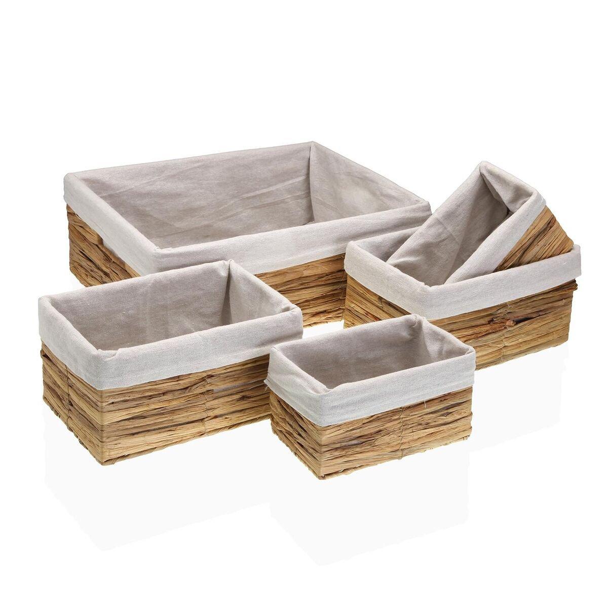 Organizador de Maquillaje Versa Cinth Jacinto de agua 40 x 30 x 15 cm 30 x 15 x 40 cm 21 x 13 x 11 cm 25,5 x 17 x 13 cm