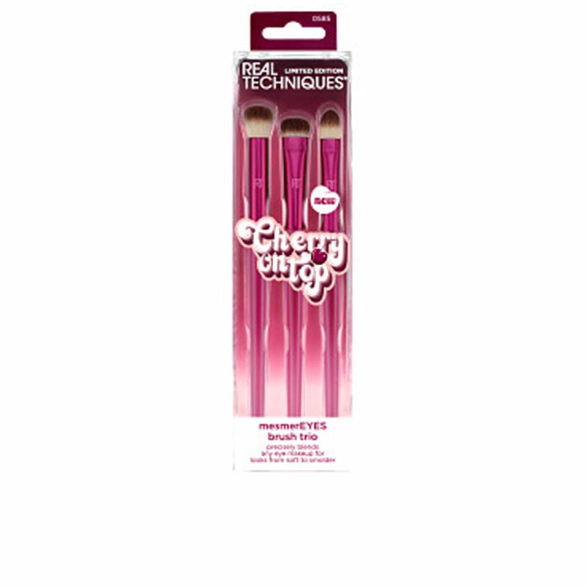 Set de Brochas de Maquillaje Real Techniques CHERRY ON TOP 3 Unidades