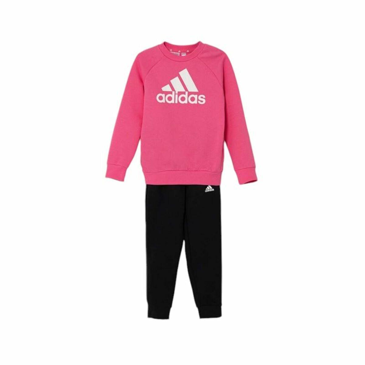 Chándal Infantil Adidas Essentials Negro Multicolor Rosa
