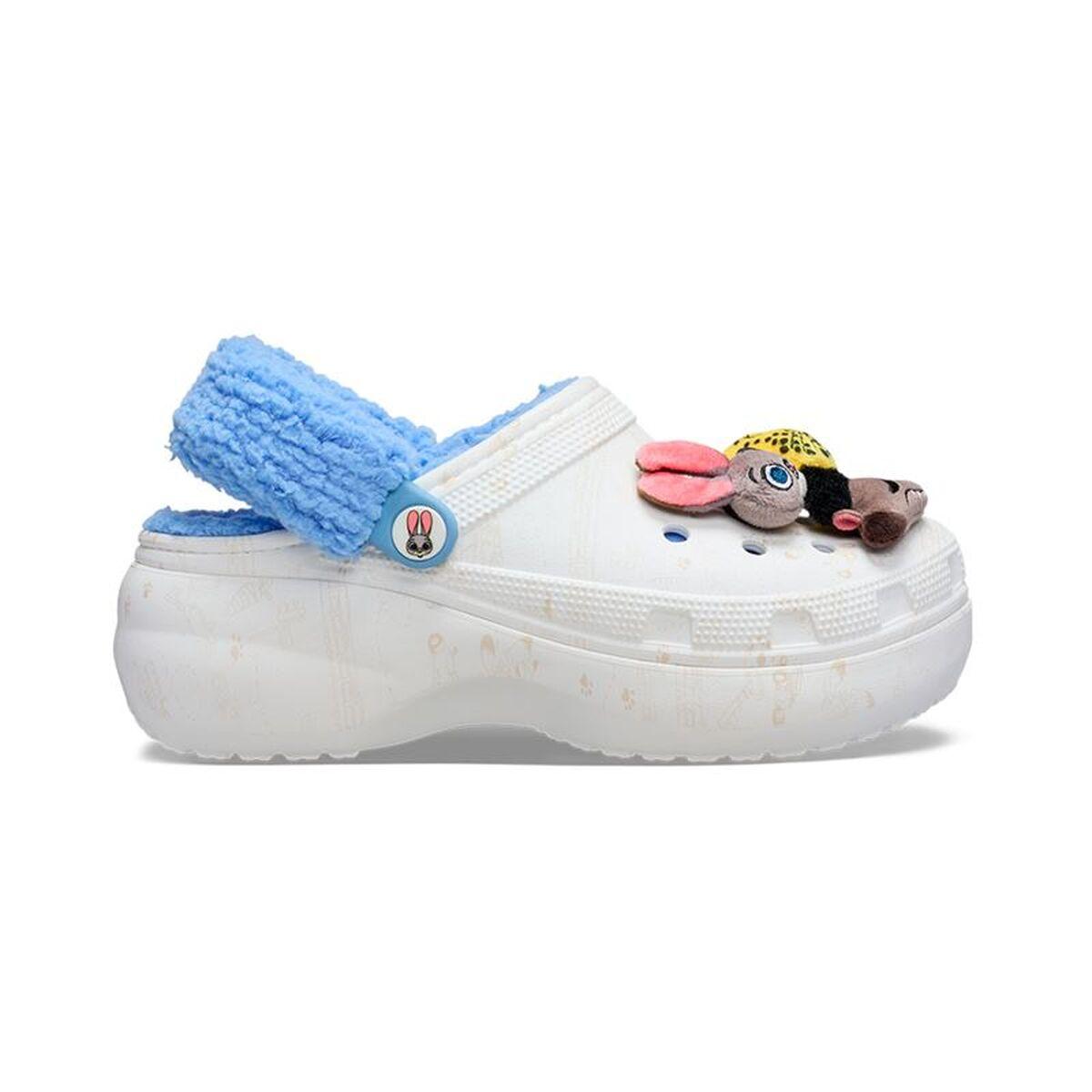 Zuecos Crocs Zootopia Lined Platform Clog W Blanco