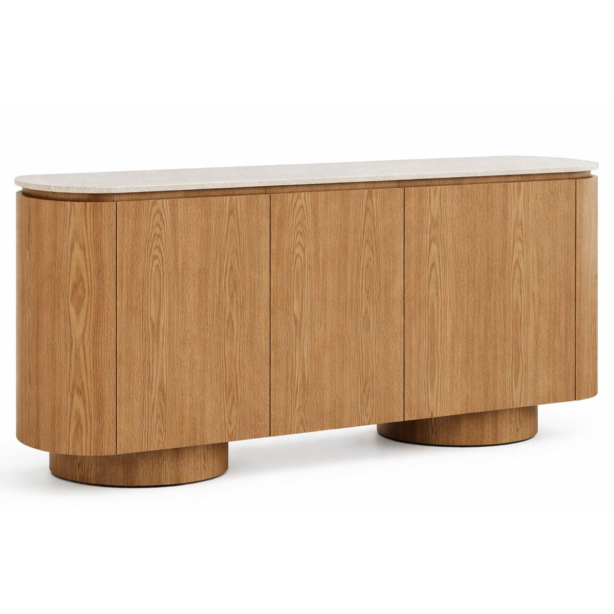 Aparador Home ESPRIT Marrón claro Granito Madera MDF 180 x 40 x 85 cm