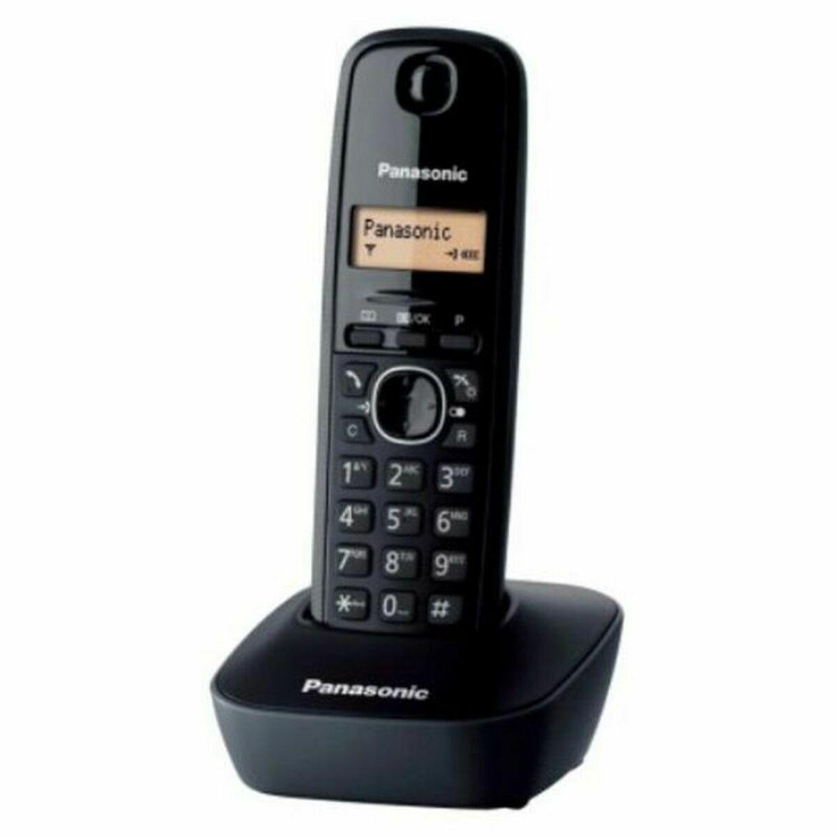Teléfono Inalámbrico Panasonic KX-TG1611 Negro Ambar