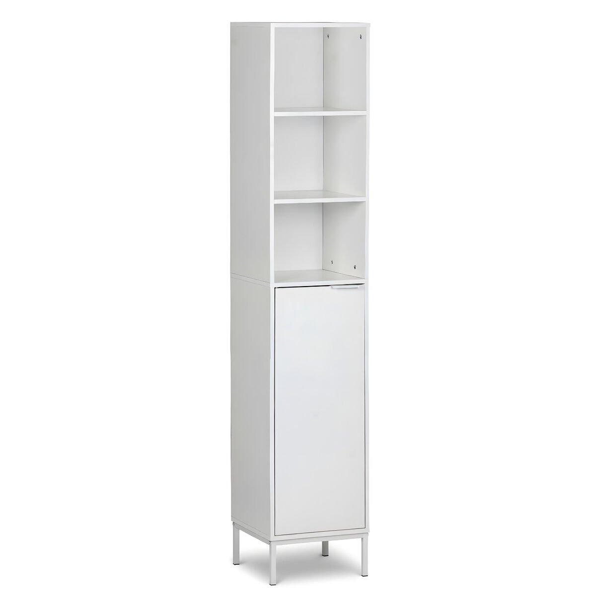 Estantería de Baño MobleKit Blanco 30 x 30 x 160 cm Madera Metal