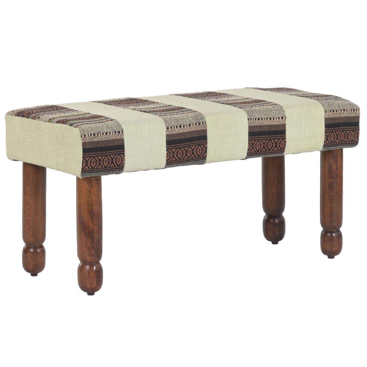 Banqueta Home ESPRIT Multicolor Madera de mango 94 X 38 X 45 CM