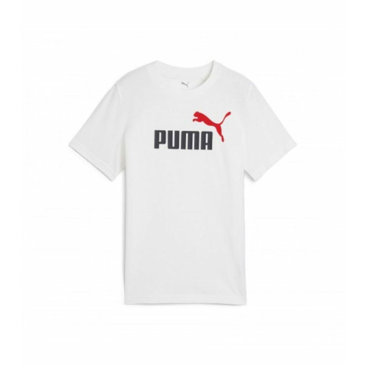 Camiseta de Manga Corta Infantil Puma ESS 2 COLOR No.1 Logo Tee B Blanco