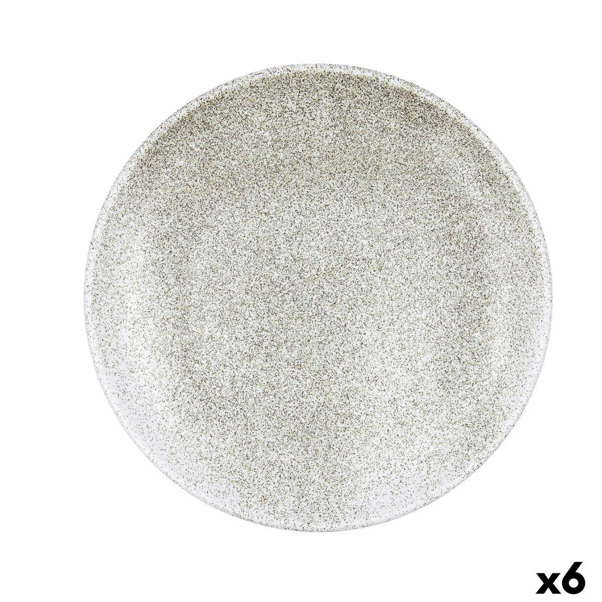 Plato Llano Bidasoa Element Hydrozero Beige Cerámica Ø 27 cm (6 Unidades)