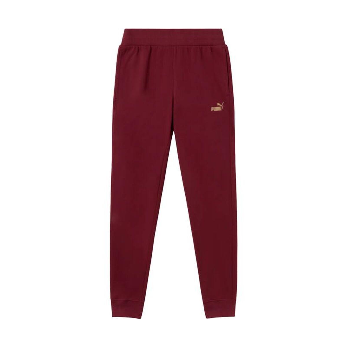 Pantalón Largo Deportivo Puma Ess+ Textured Foil Rojo Oscuro Mujer