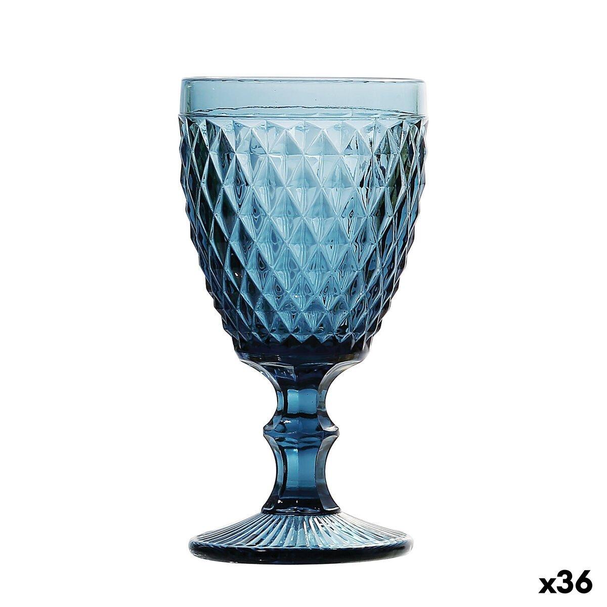 Copa La Mediterránea Sidari Azul Vidrio 350 ml (36 Unidades)