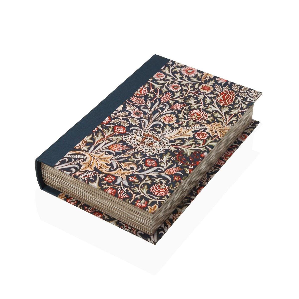 Caja Decorativa Versa Morris Lienzo Madera MDF Libro