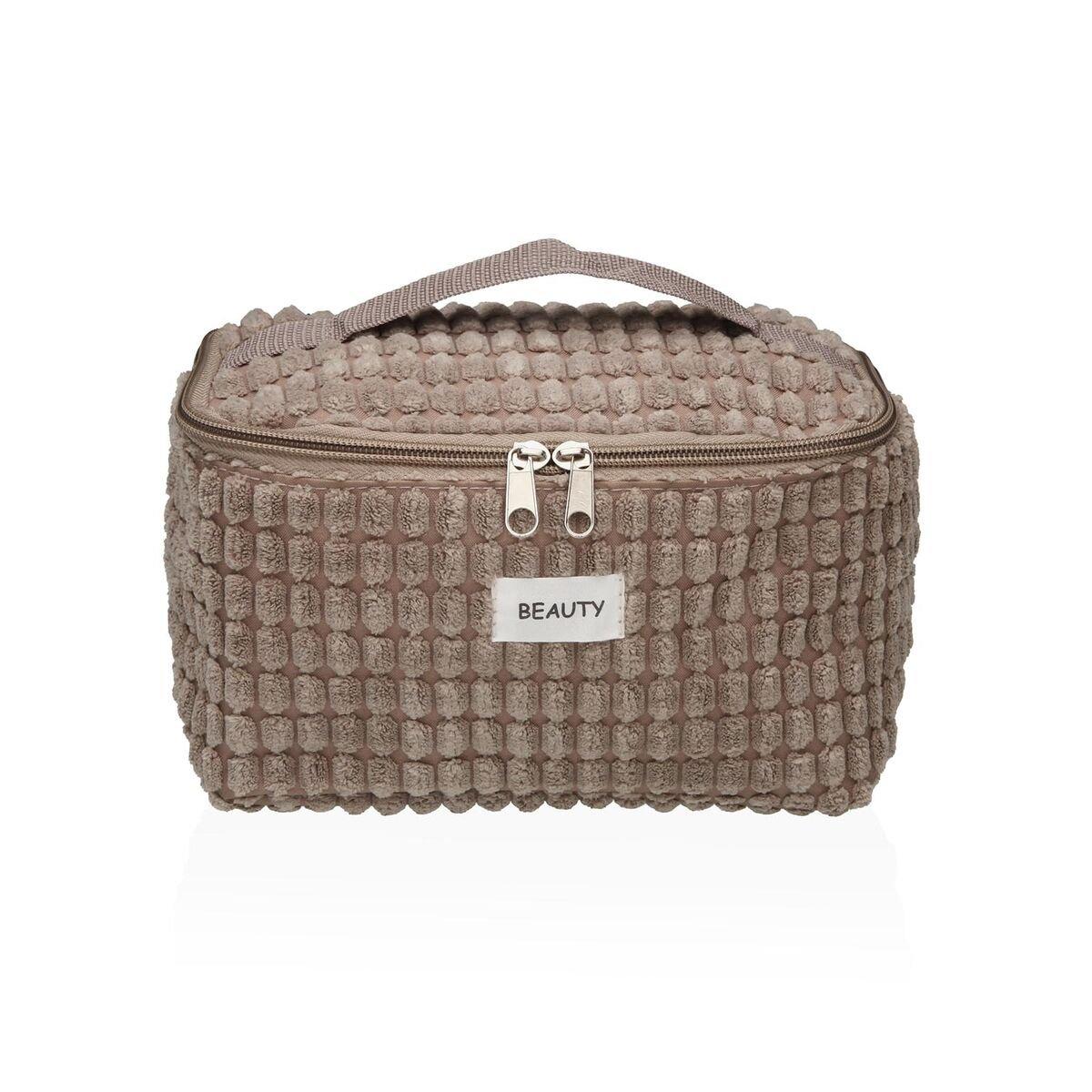 Neceser de Viaje Versa Corduroy Caqui Poliéster Textil 12 x 12 x 20 cm