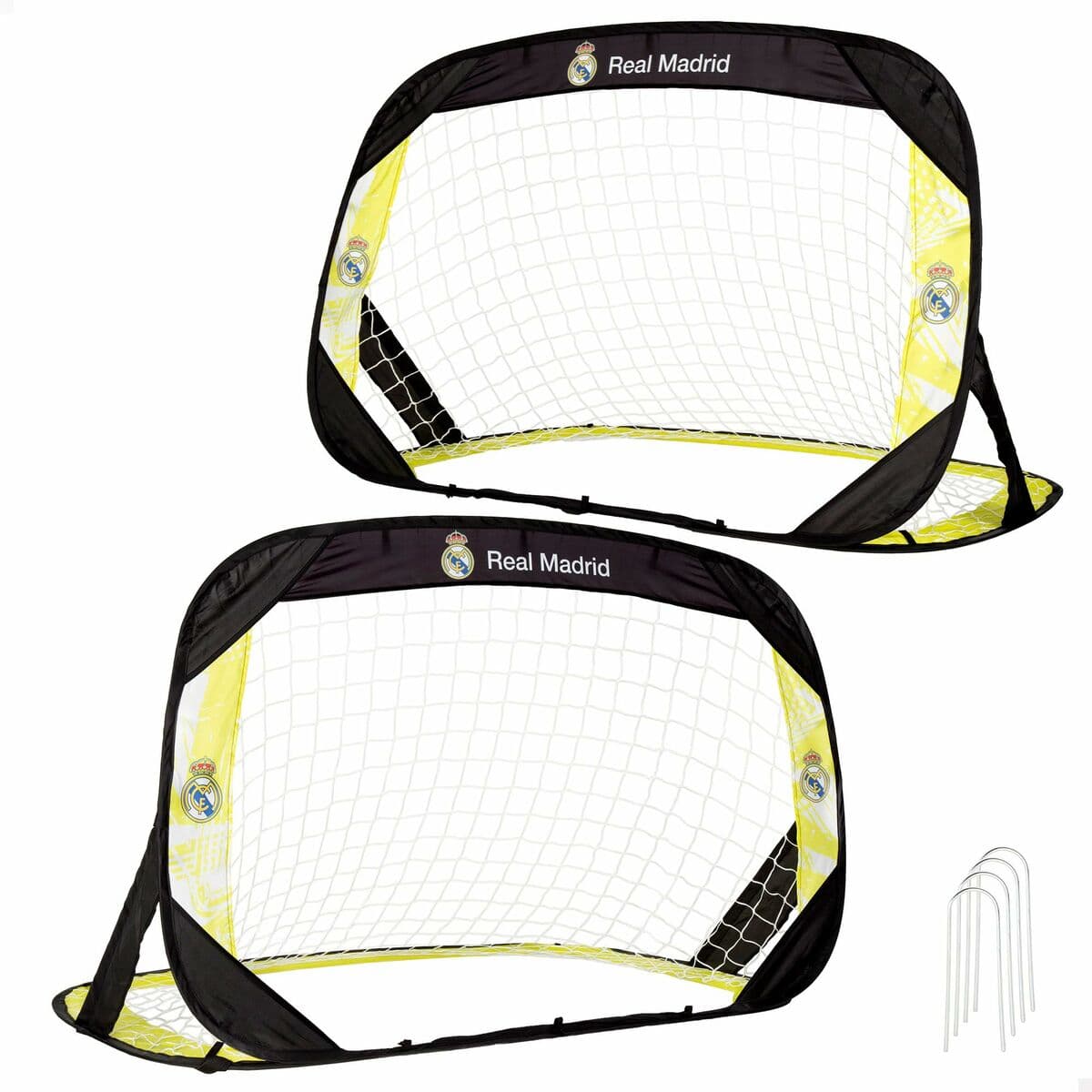 Set de 2 porterías de fútbol Real Madrid C.F. 120 x 80 x 80 cm