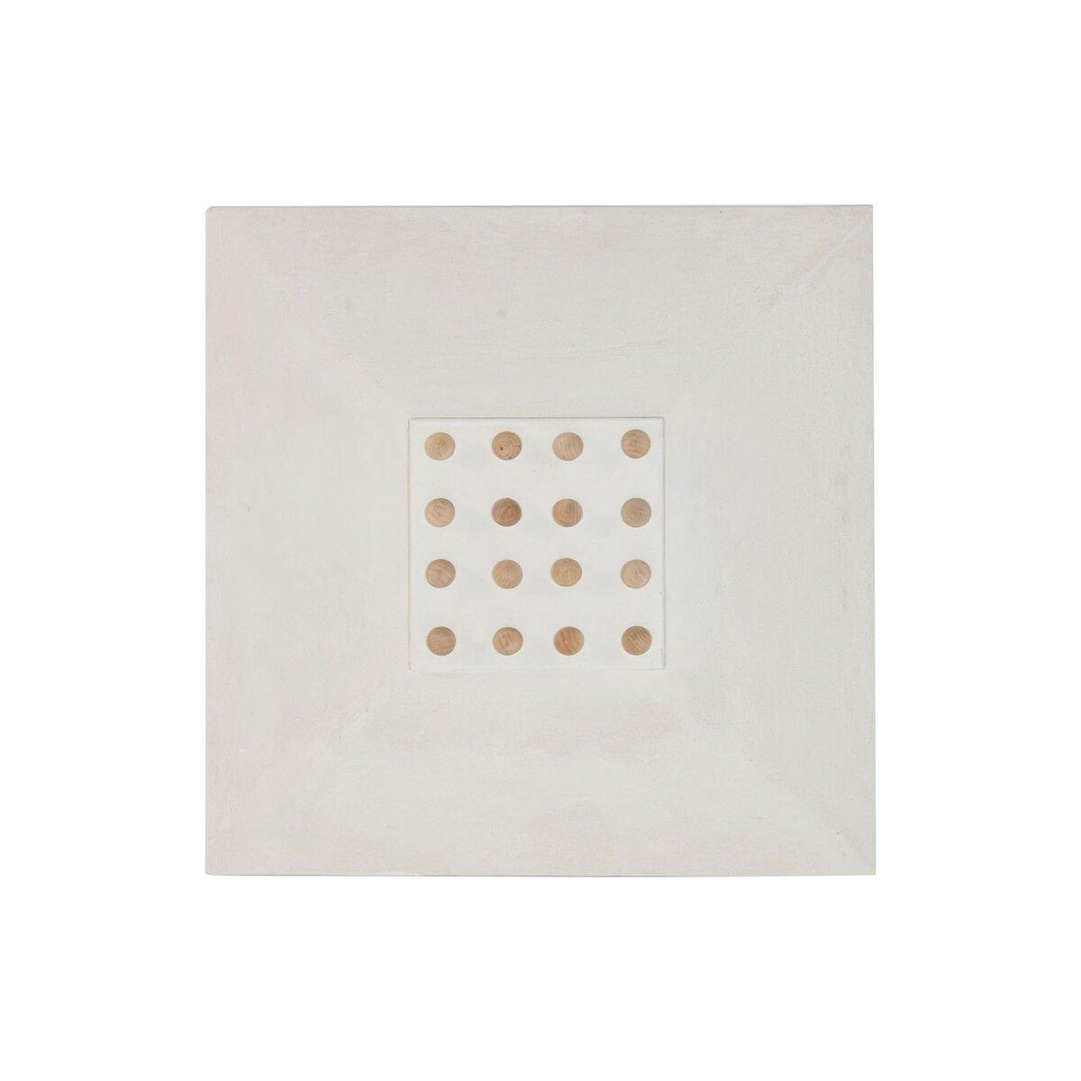 Decoración de Pared Home ESPRIT Blanco Natural Scandi Bolitas 80 x 6 x 80 cm