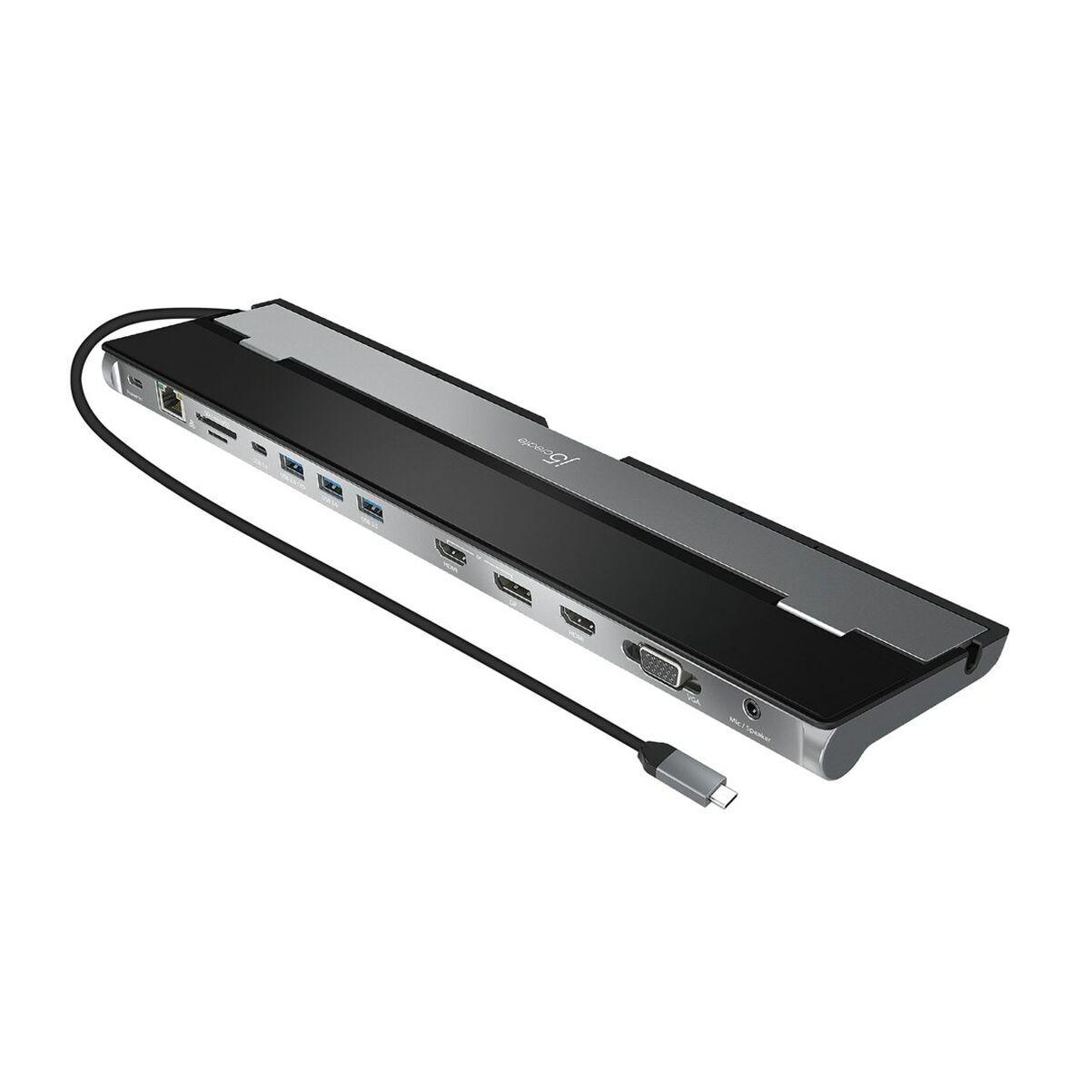 Hub USB j5create JCD543-N Negro negro, plateado 5 W