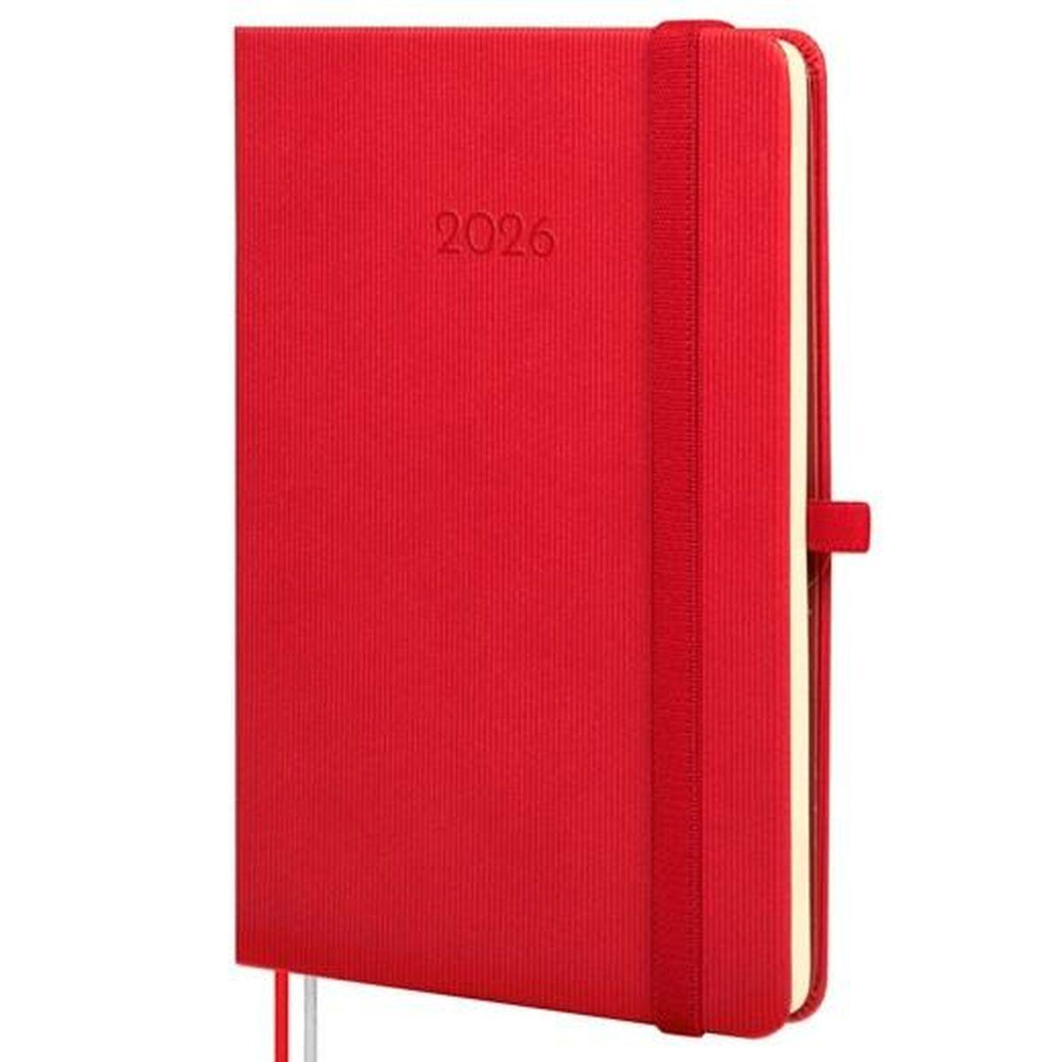 Agenda Finocam MÍNIMAL TEXTURA Rojo 11,8 x 16,8 cm 2026