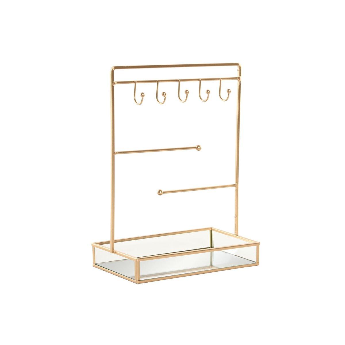 Caja-Joyero Home ESPRIT Dorado Metal Espejo 21 x 10 x 32 cm