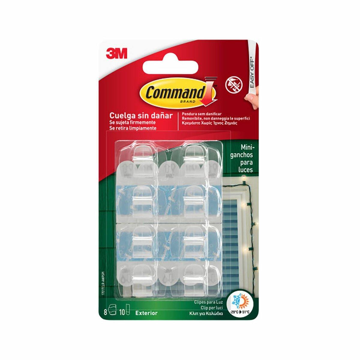Gancho para colgar 3M Transparente Plástico (8 Unidades)