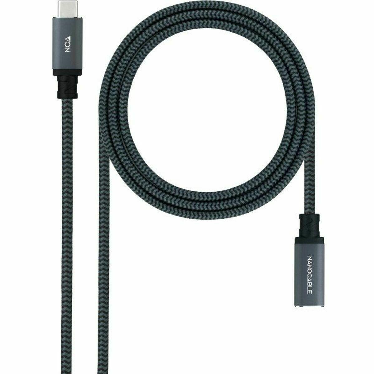 Cable USB NANOCABLE USB 3.2 GEN2x2 100W C/M-H Negro