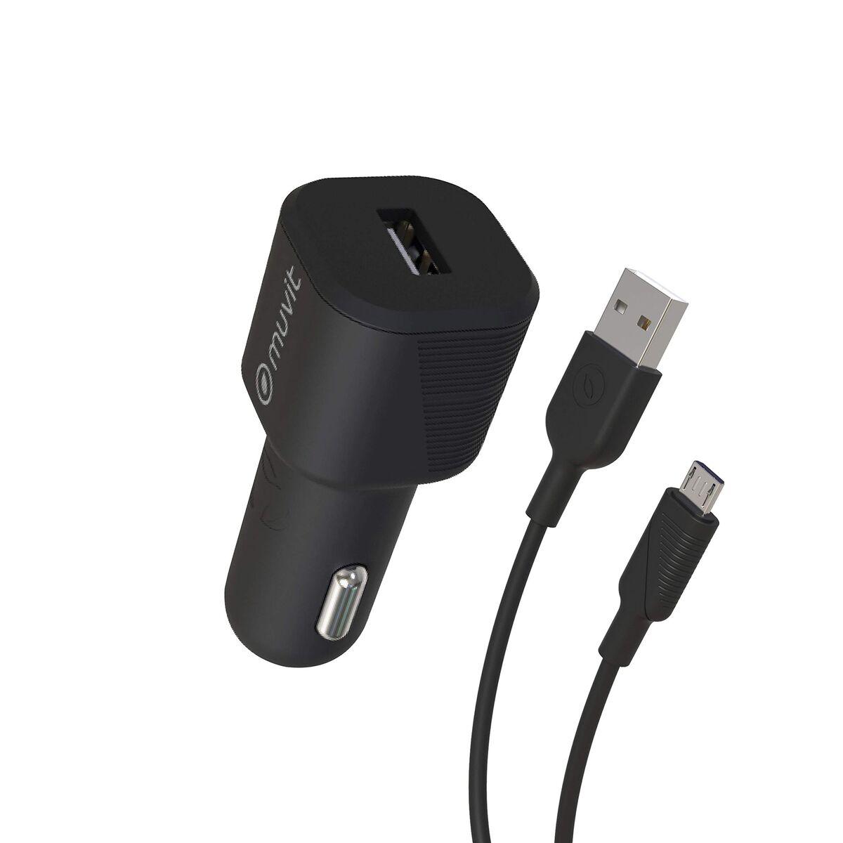 Cargador de coche eléctrico Muvit 1,2 m Negro