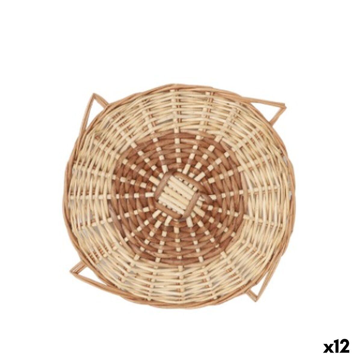 Salvamantel Privilege Marrón Mimbre Ø 30 cm (12 Unidades)